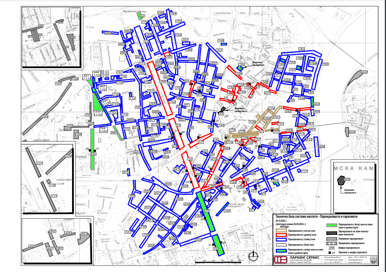 Novi Sad Nove Parking Zone Mapa Lokacija Svih Zona Novi Sad Nove Parking Zone Mapa Lokacija 3721