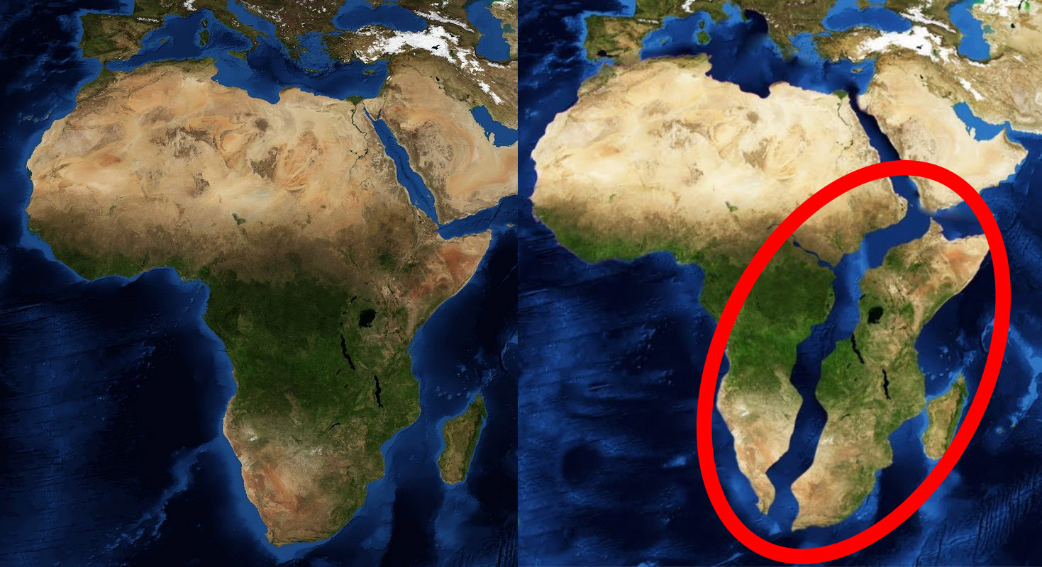 afrika kontinent more okean