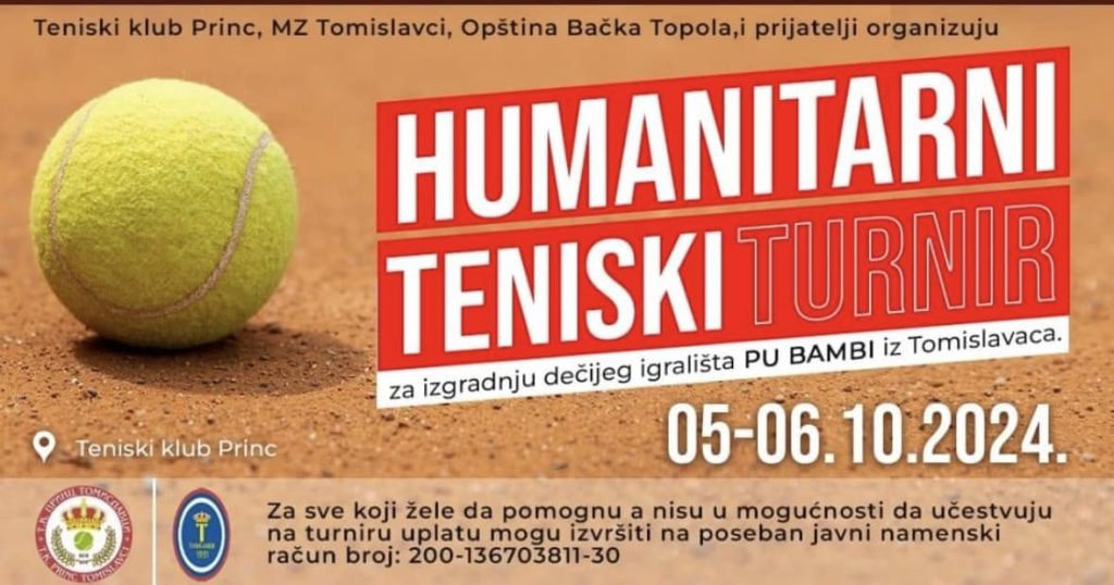 Humanitarni teniski turnir u Tomislavcima