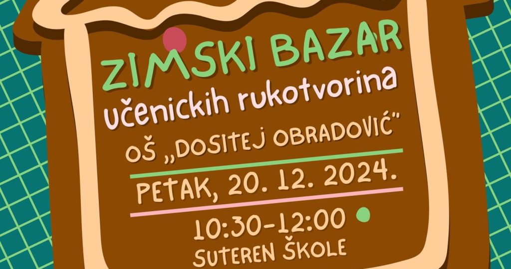 Zimski bazar učeničkih rukotvorina 20. decembra