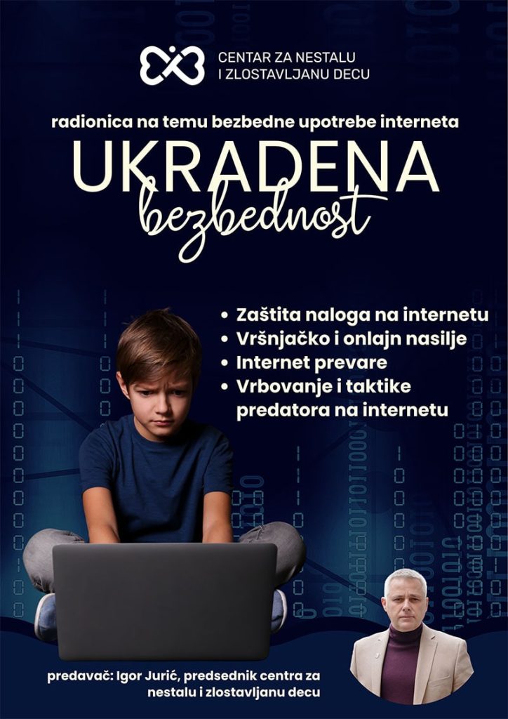 Dan borbe protiv vršnjačkog nasilja - u Beočinu 26. februara predavnja i radonice za decu i roditelje na temu bezbednosti na internetu