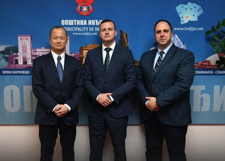 Predsednik opštine Inđija sa predstavnicima kompanije Micubiši