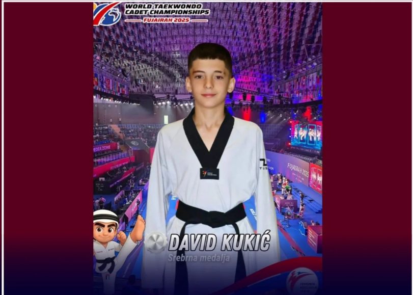 David Kukić sa srebrnom medaljom na Svetskom prvenstvu u Emiratima