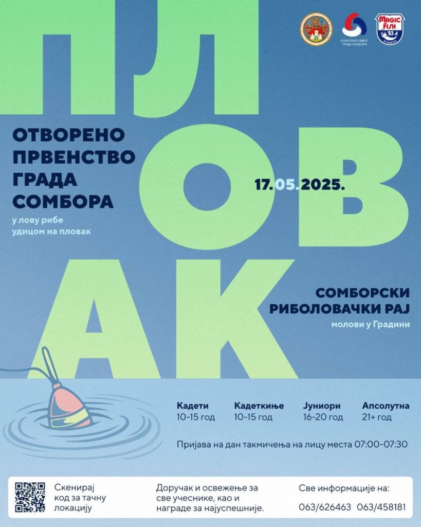 Otvoreno prvenstvo Grada u lovu ribe udicom na plovak 17. maja